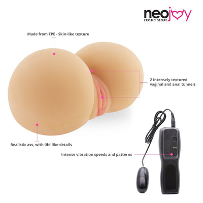 Neojoy Vibe Buttocks Sex Doll TPE Realistic Vibrating Vagina & Ass - Medium 6Kg