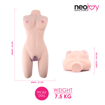 Neojoy - Big half body Sex Torso with Flexible Skeleton - Skin  - 7.5Kg