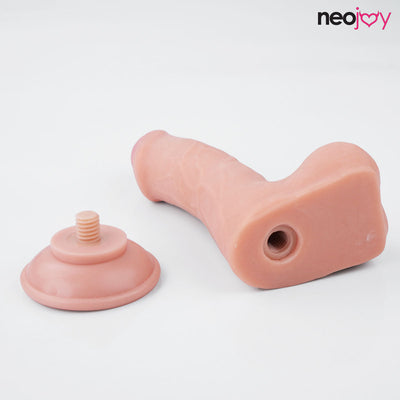 Neojoy - Realistic TPE Dildo With Sliding Skin and Built In Simulation Keel - Flesh - 18.6cm - 284g