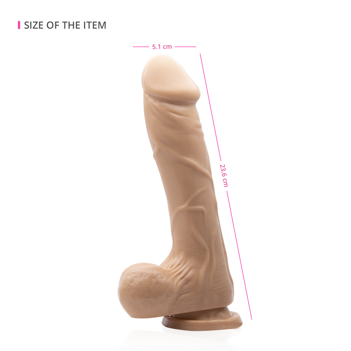 Neojoy - Realistic Vibrating Dildo TPE Suction Cup & 10 Vibrations - Flesh - 23.6cm - 9.3 inch