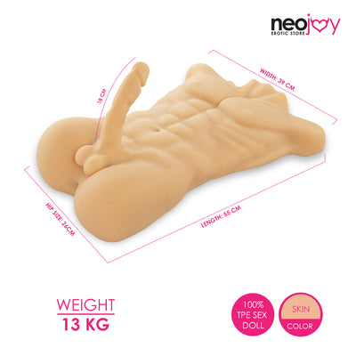 Neojoy Realistic Clark Male Doll - 13kg - Male Torso with Dildo
