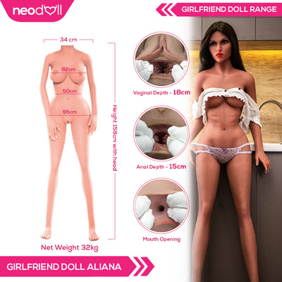 Neodoll Girlfriend Aliana - Realistic Sex Doll - 158cm - Tan