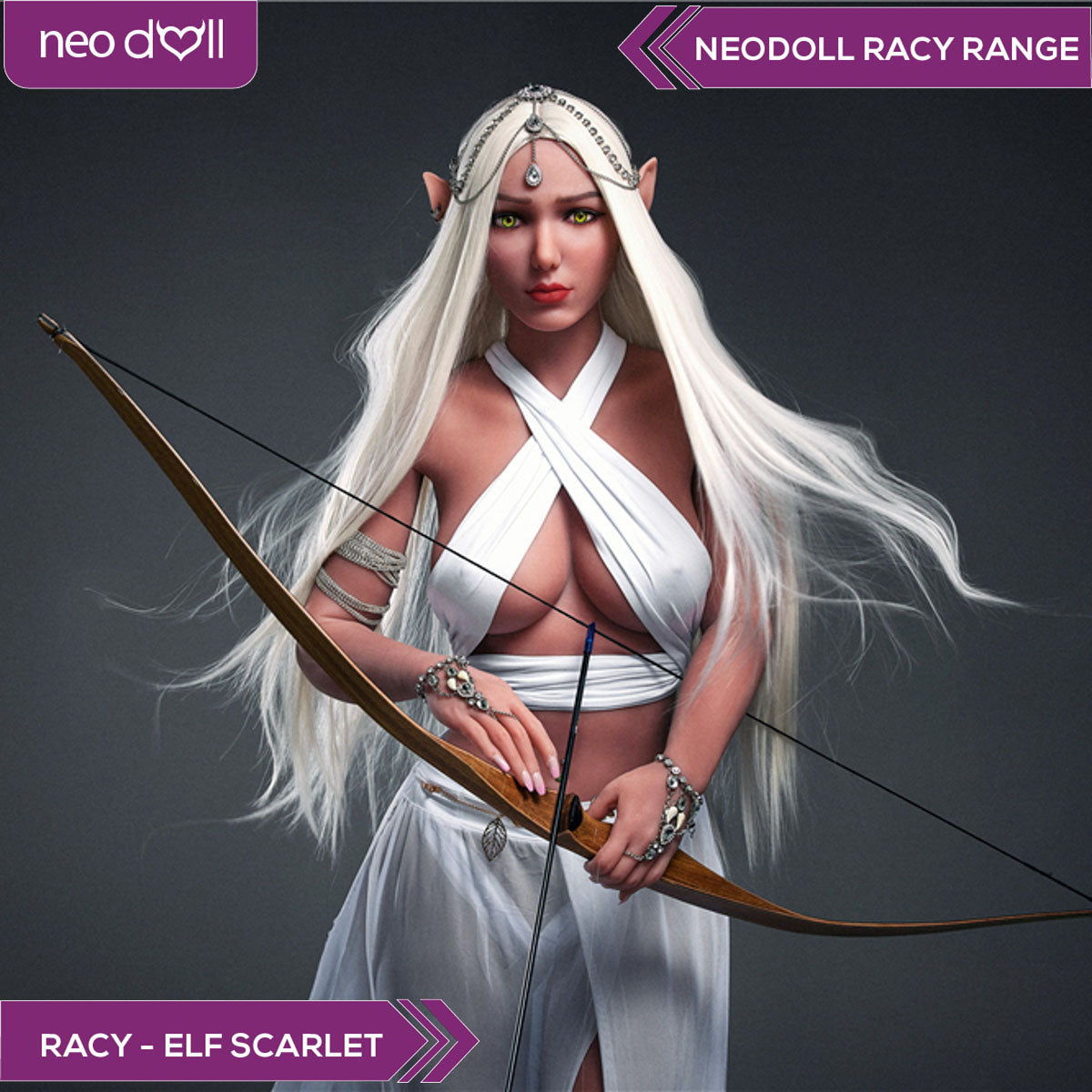 Neodoll Racy - Elf Scarlet - Realistic Sex Doll - 166cm - Brown