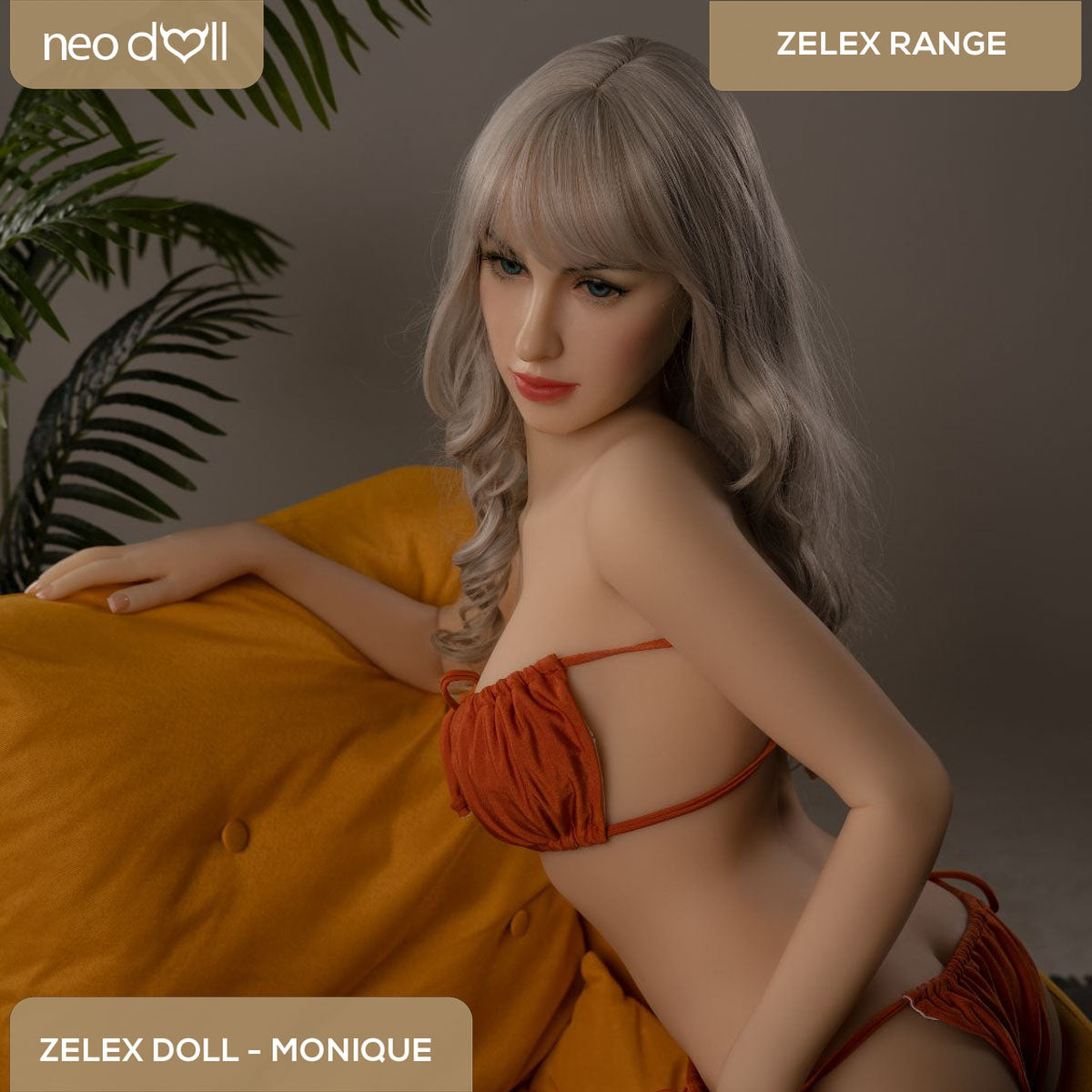 Silicone TPE Hybrid Sex Doll Monique | 160cm Height | Natural Skin | Shrug & Standing & Gel Breast | Zelex Doll