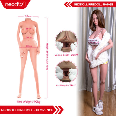 Sex Doll Florence | 166cm Height | Light Tan Skin | Shrug & Standing | Neodoll Firedoll