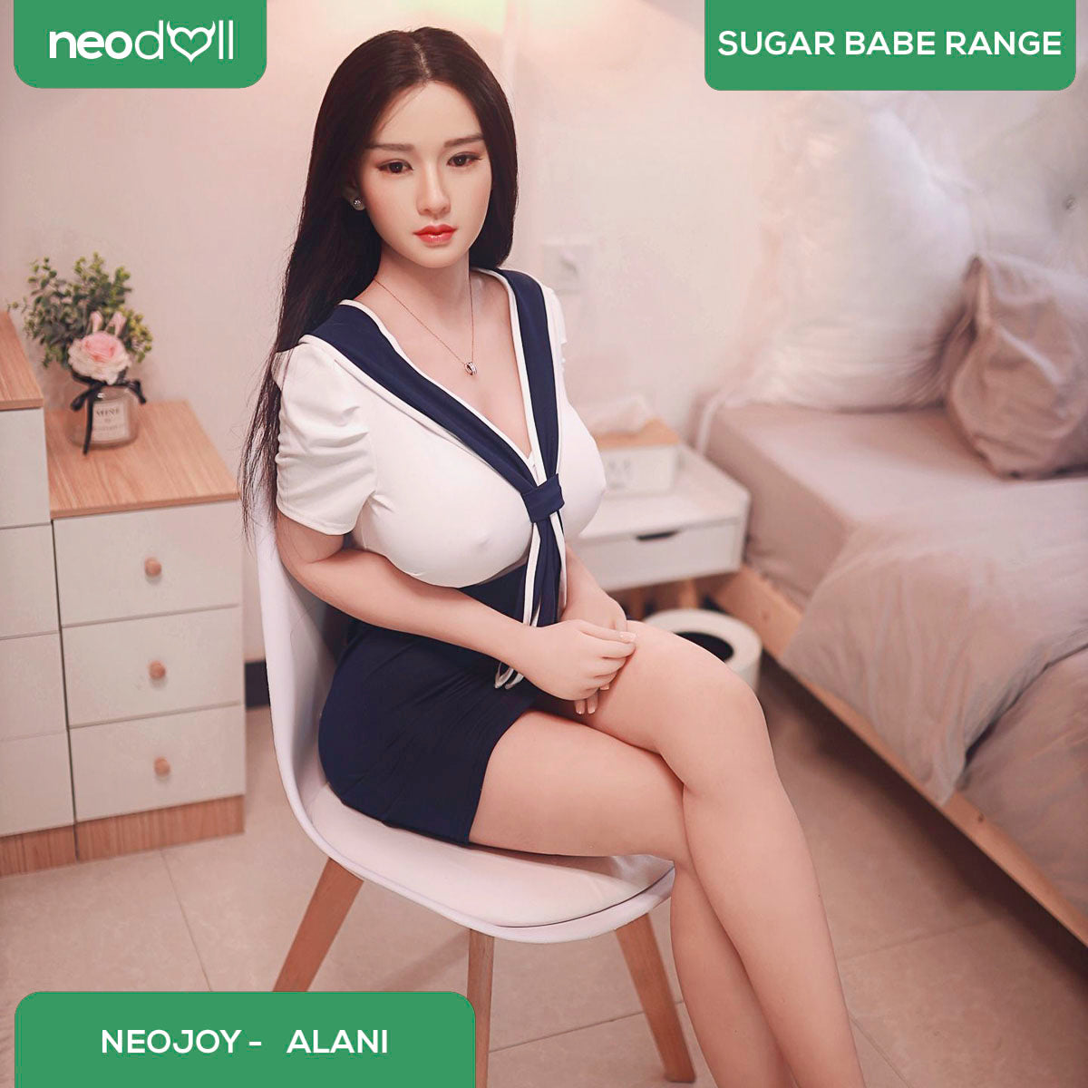 Silicone TPE Hybrid Sex Doll Alani | 164cm Height | Silicone Colour Skin | Shrug & Standing & Uterus & Gel Breast & Implanted Hair | Neodoll Sugar Babe
