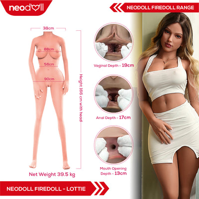 Fire Doll - Lottie - Realistic Sex Doll - Gel Breast - 166cm - Articulated Hand - Light Tan