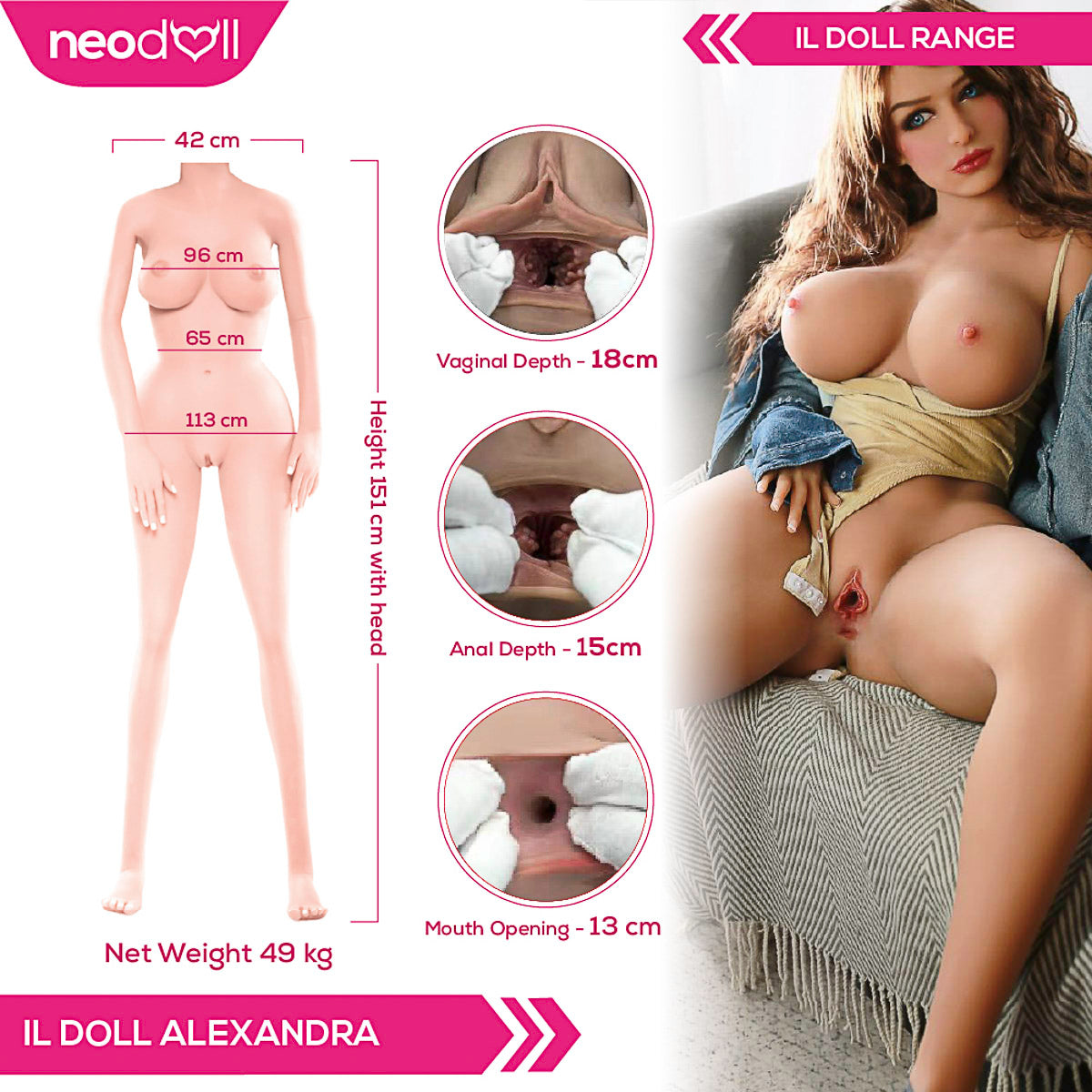 Neojoy Big Butt Alexandra - Realistic Sex Doll - 163cm