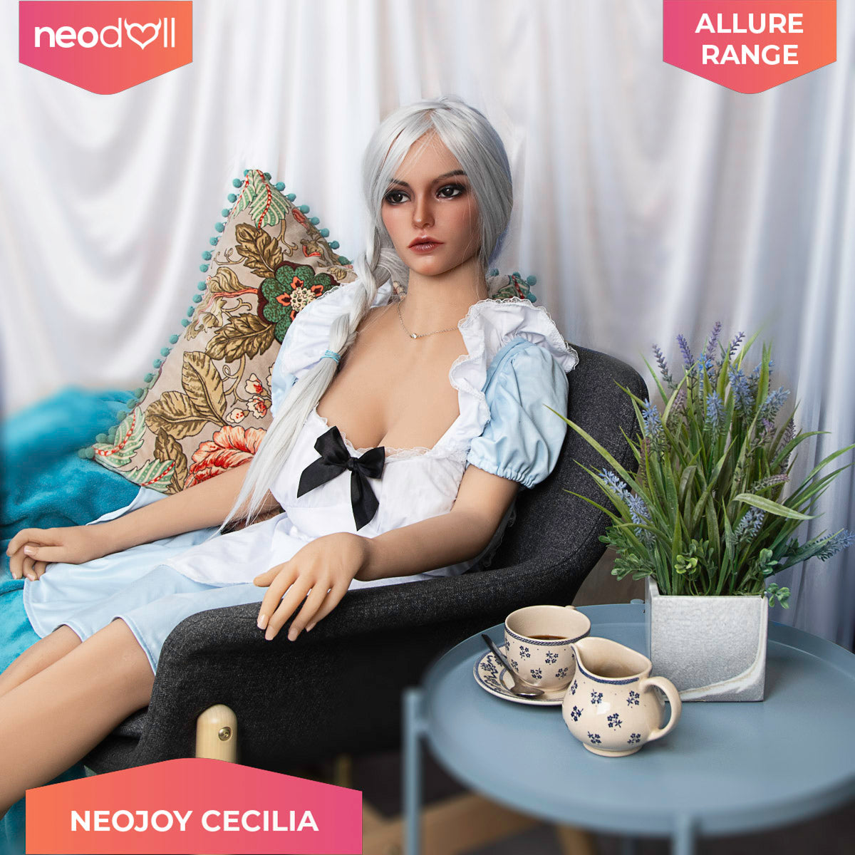 Neodoll Allure - Cecilia - Silicone TPE Hybrid Sex Doll - 148cm - Tan