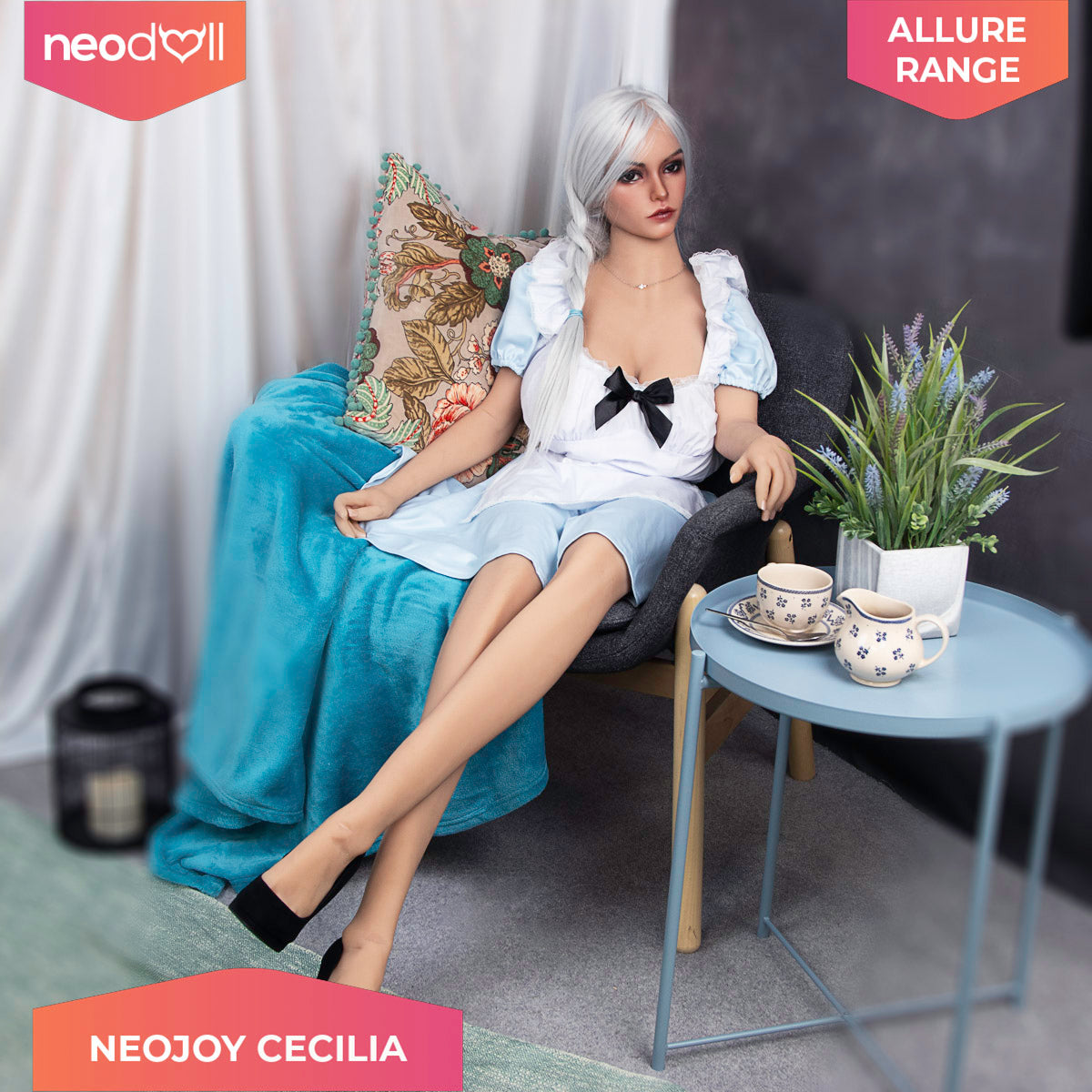 Neodoll Allure - Cecilia - Silicone TPE Hybrid Sex Doll - 148cm - Tan