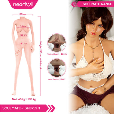 Soulmate - Sherlyn - Full Silicone Sex Doll - Gel Breast - 150cm - Tan