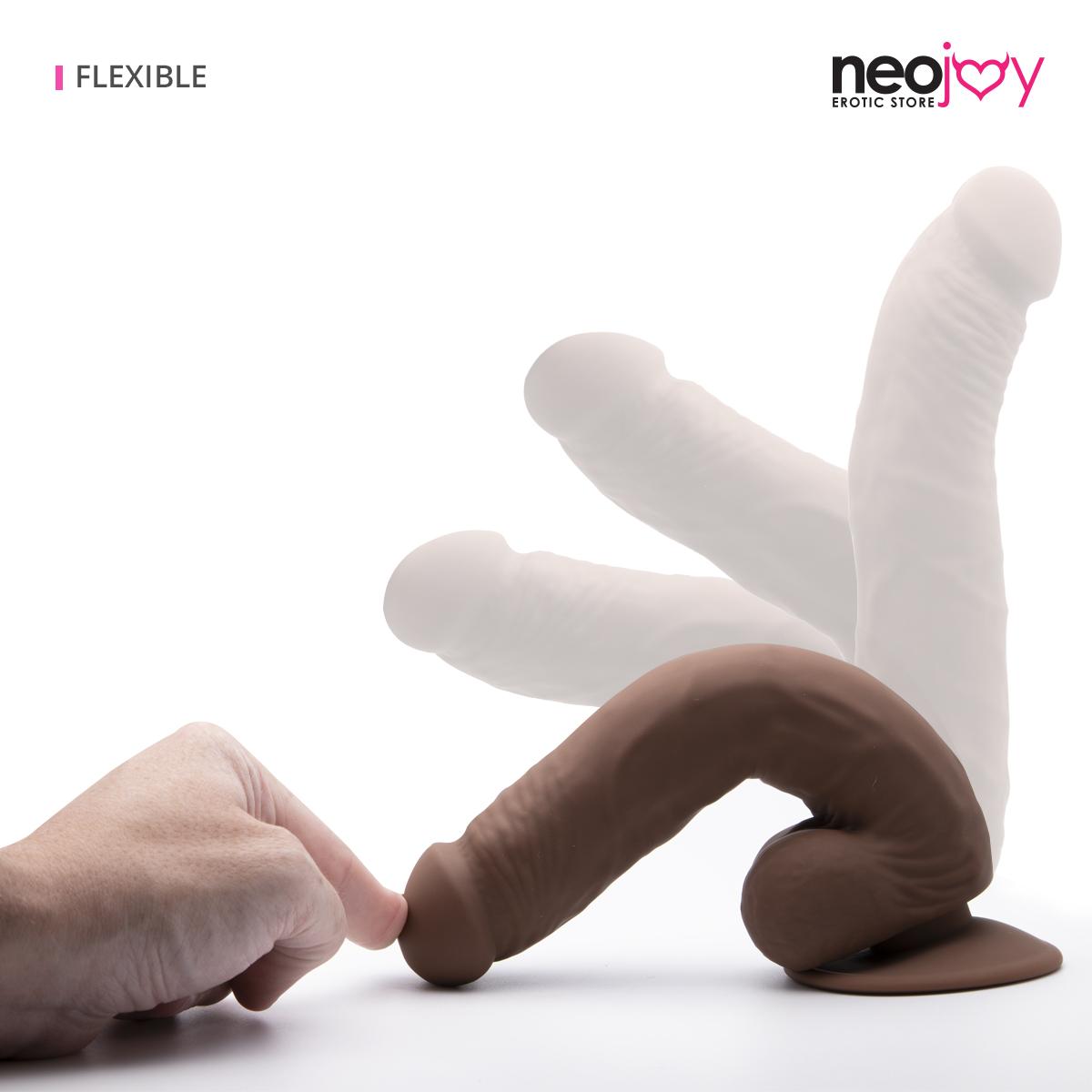 Brown Curvy Dildo | Skinlike Silicon with Suction Cup | Neojoy -Main2