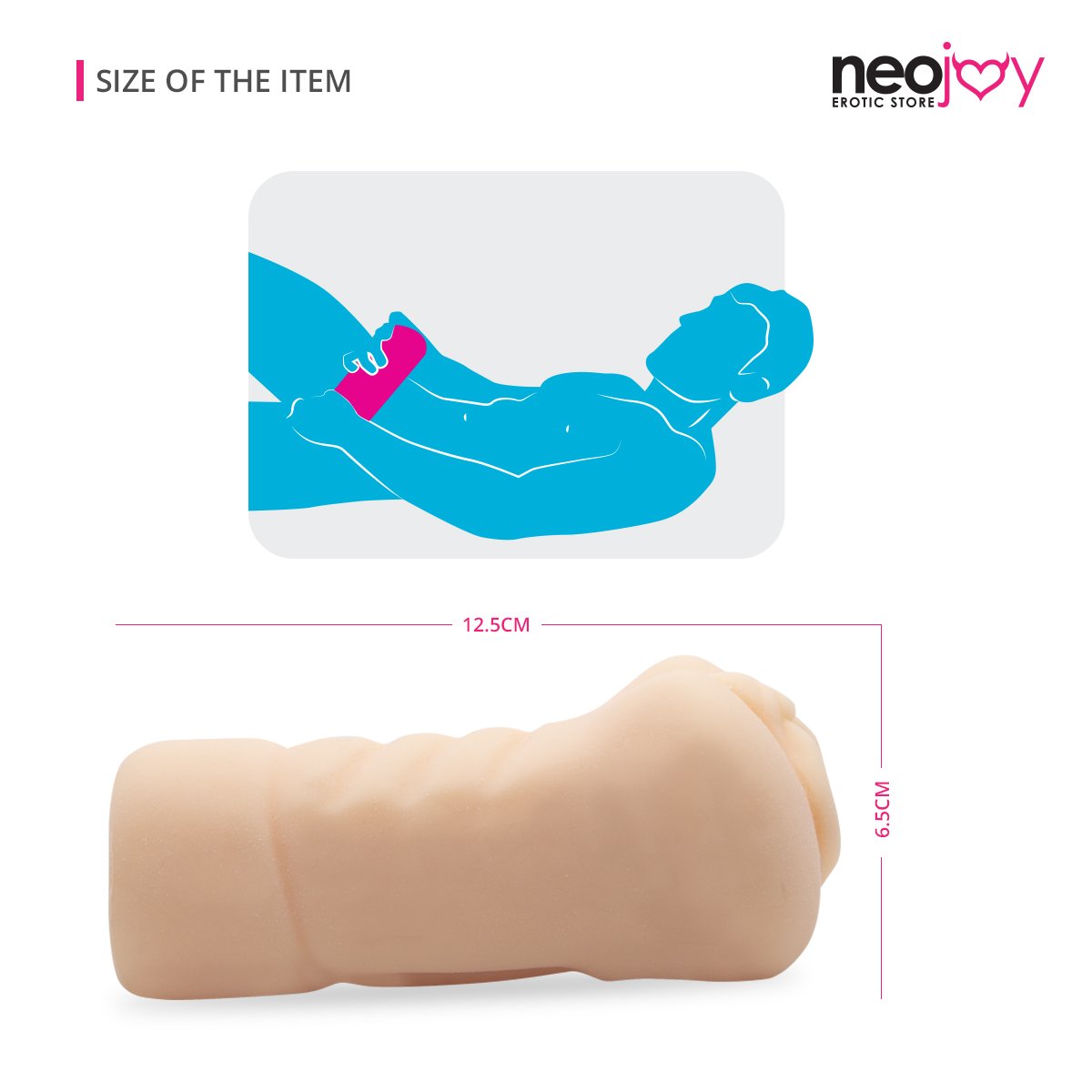 Neojoy Real-Feel Pocket Pussy TPE Realistic Vagina & Ass - Flesh - 5 inch -12.5cm Realistic Vaginas - lucidtoys.com Dildo vibrator sex toy love doll