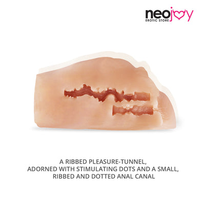 Neojoy Sex Doll TPE Realistic Vibrating Vagina & Ass Male Masturbator - Small 0.9kg