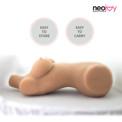 Neojoy Easy Torso With Girlfriend Julie Head - Realistic Sex Doll Torso With Head Connector - Tan - 17kg