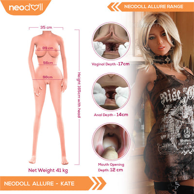 Neodoll Allure Kate - Realistic Sex Doll - 165cm - Tan