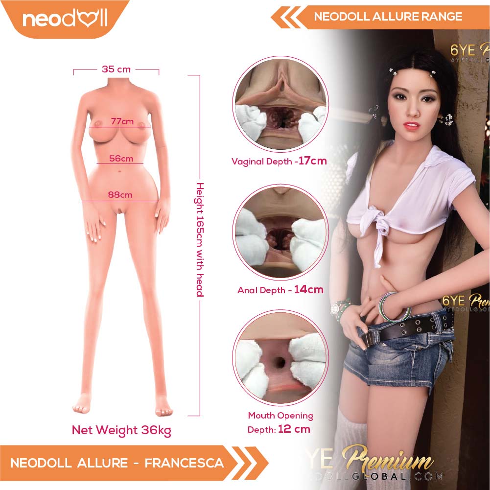 Neodoll Allure Francesca - Realistic Sex Doll - 165cm - Tan