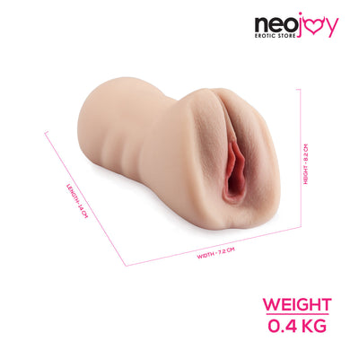 Neojoy Pocket Pussy TPE Realistic Vagina & Ass - Flesh White