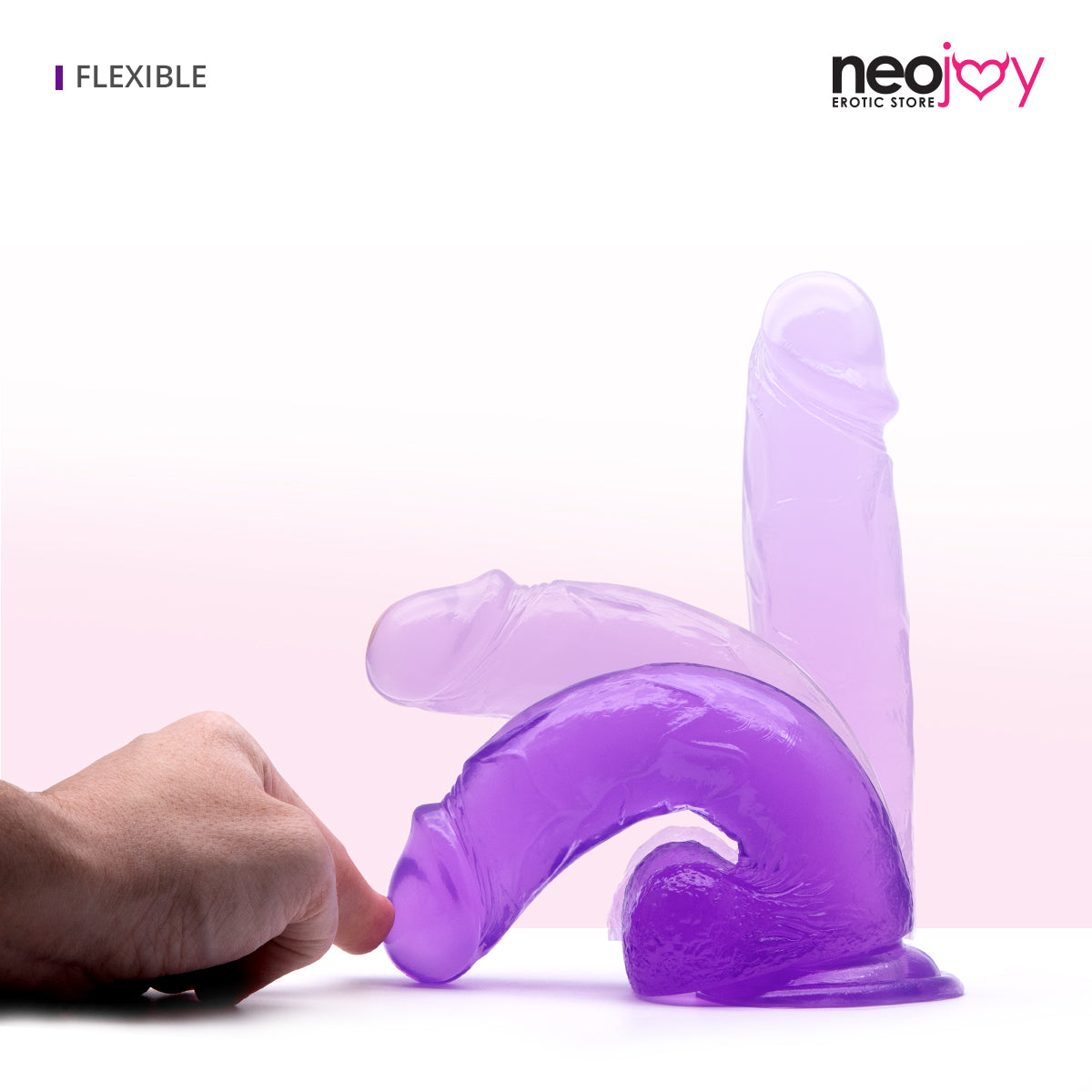 Neojoy 7.87 inch Jelly Dildo - Purple