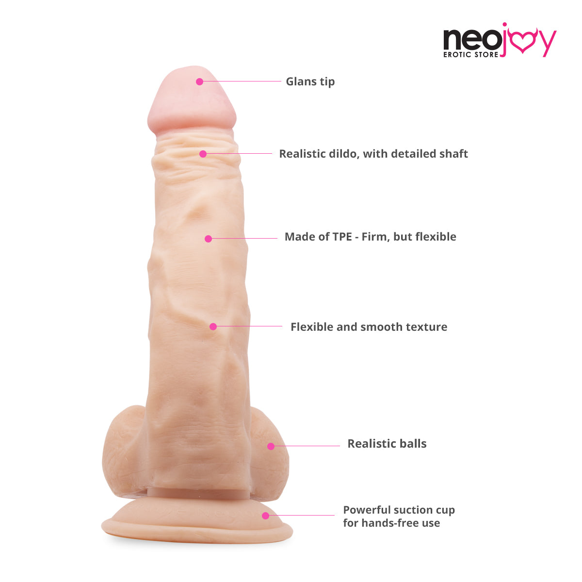 Neojoy 9.8" Ultra Realistic (Flesh) Dong