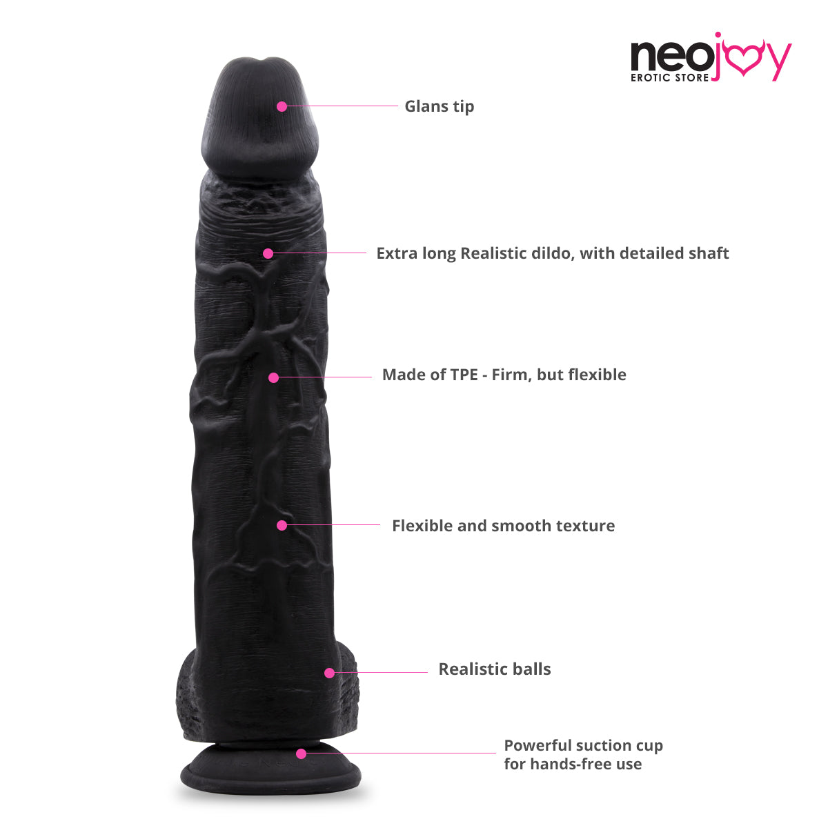 Neojoy 13.6" Monster Dong (Black)