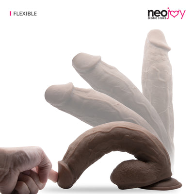 Neojoy Knight Dildo TPE With Suction Cup - Brown 12 Inch