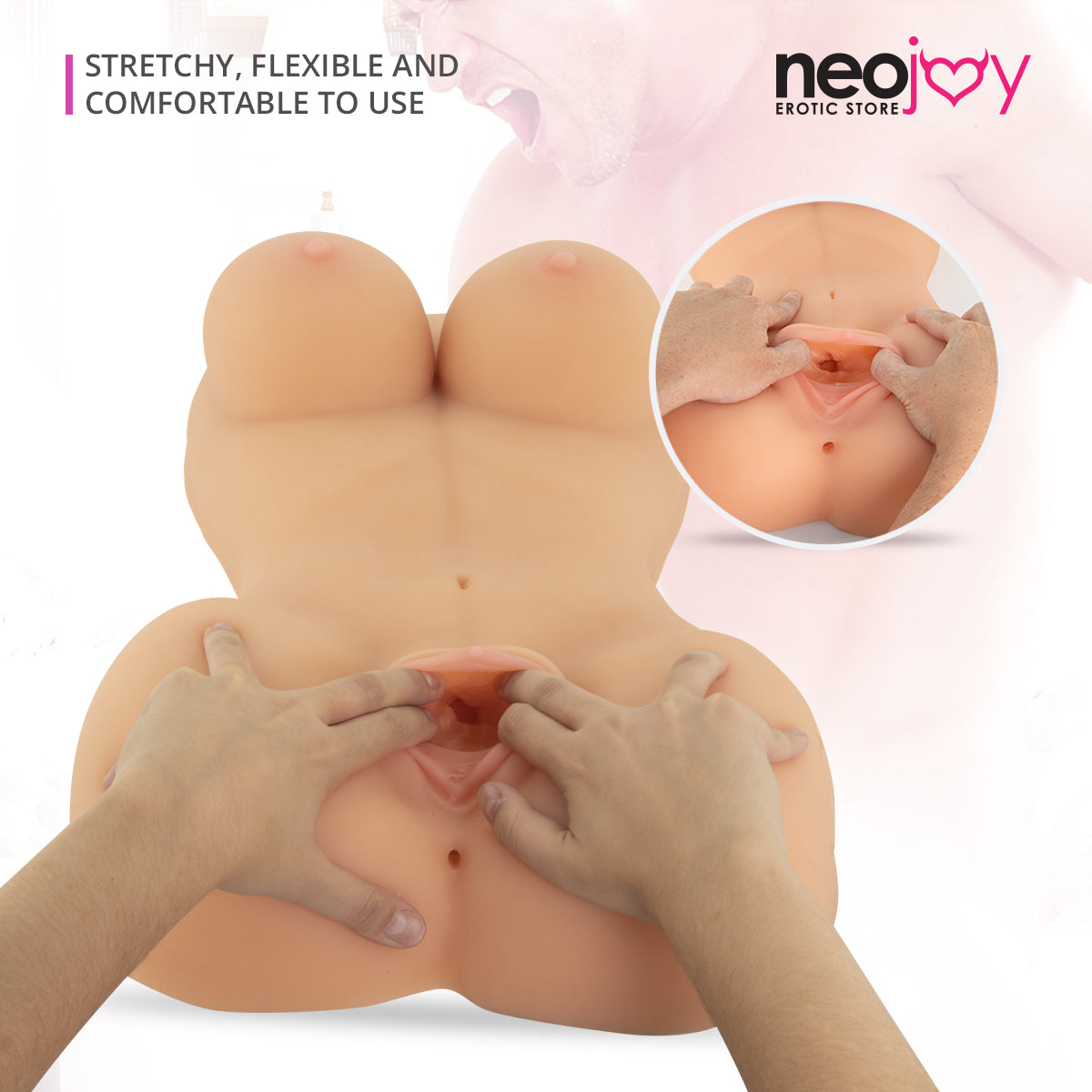 Neojoy Dream Girl Realistic Sex Doll with Vagina & Ass TPE Flesh - Medium 8Kg