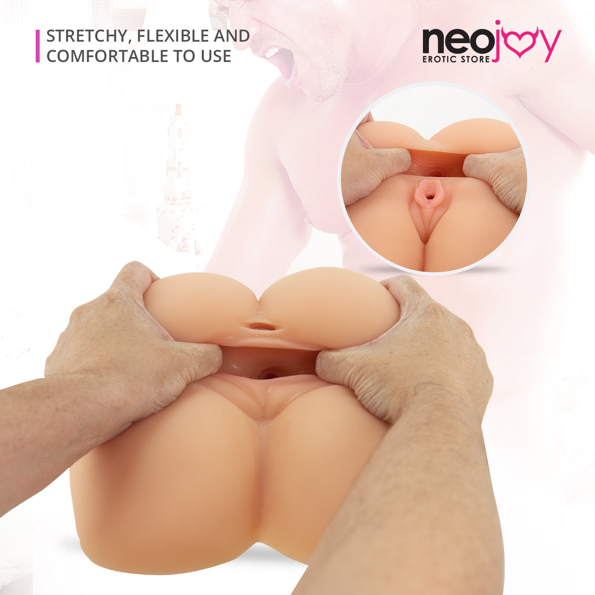 Neojoy Stripped Fantasy Realistic Sex Doll with Pussy & Ass TPE Flesh - Small 4.7Kg