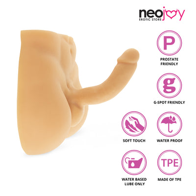 Neojoy Adonis Dong Male Doll Lower Torso with Penis and Anus - Flesh
