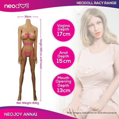 Sex Doll Anna | 160cm Height | Tan Skin | Shrug & Standing | Neodoll Racy