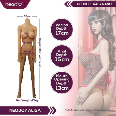 Sex Doll Alisa | 160cm Height | Tan Skin | Shrug & Standing | Neodoll Racy