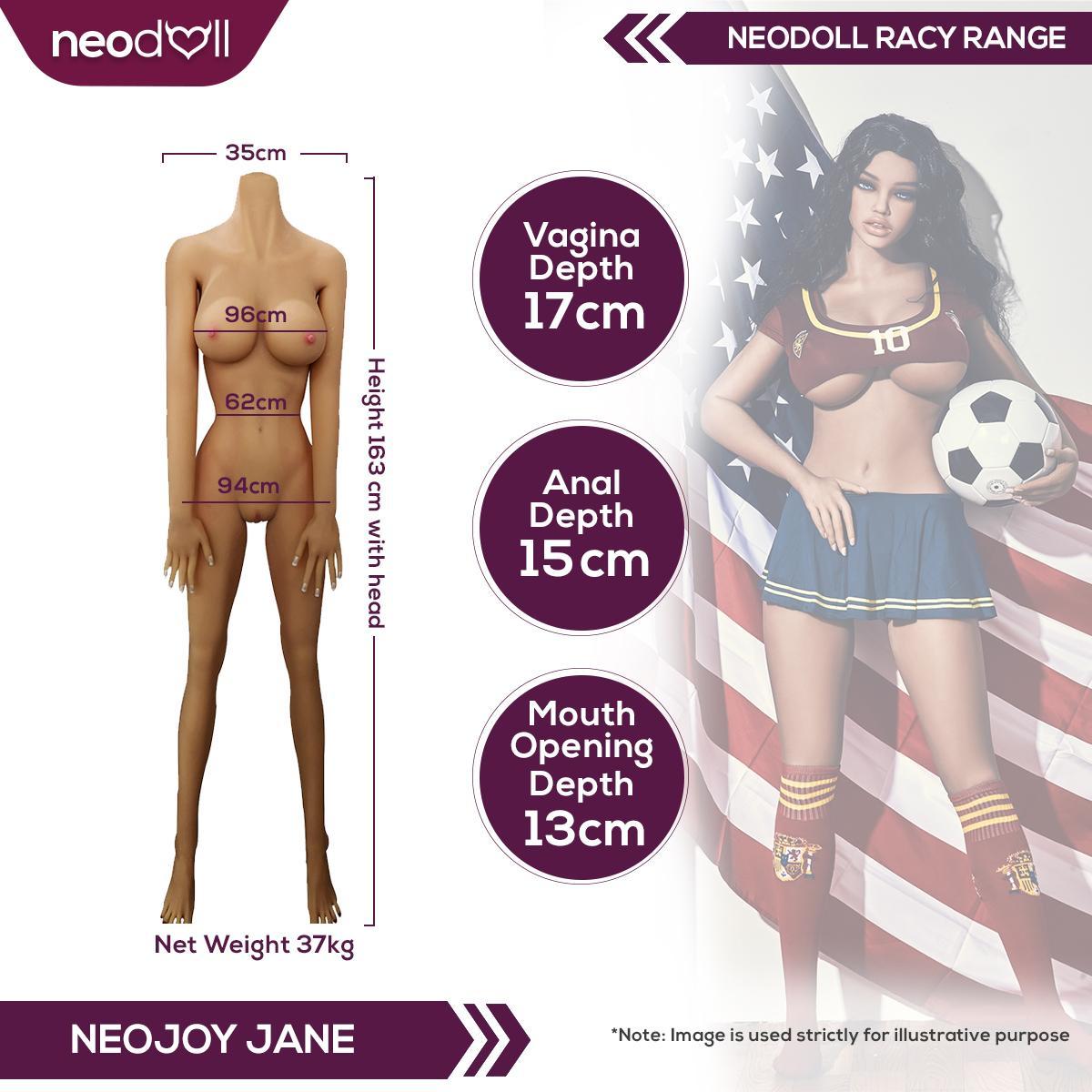 Sex Doll Jane | 163cm Height | Tan Skin | Shrug & Standing | Neodoll Racy