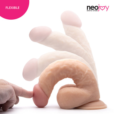 Neojoy - Girthy Lover Dildo With Strap-On Dong - Flesh - 25cm - 9.8 inch