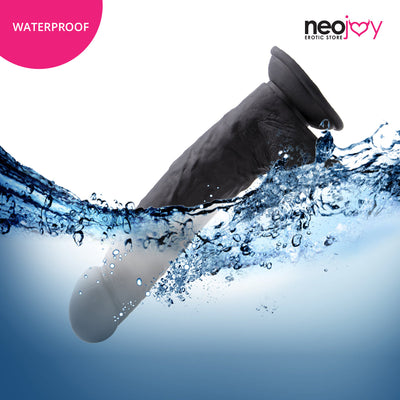 Neojoy - Girthy Lover Dildo With Strap-On Dong - Black - 25cm - 9.8 inch