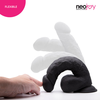 Neojoy - Girthy Lover Dildo With Strap-On Dong - Black - 25cm - 9.8 inch