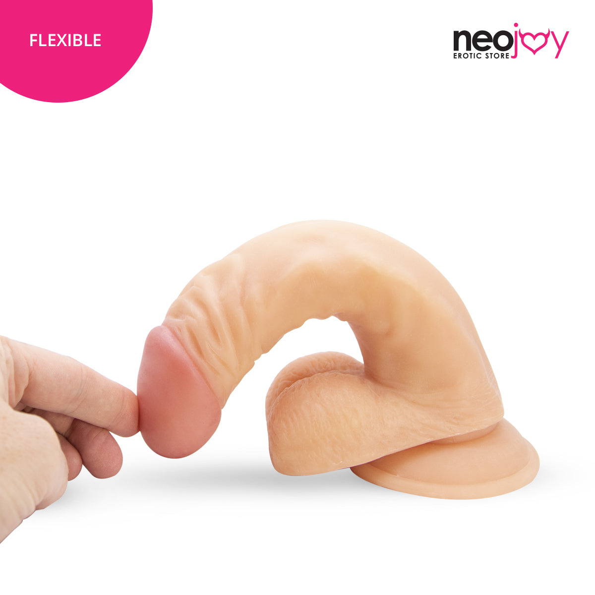 Neojoy - James Dick Dildo With Strap-On Dong Pegging - Flesh - 22cm - 8.7 inch