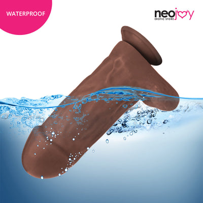 Neojoy Biggest Bad Boy Dildo With Strap-On - Dong Pegging Sex Toy - Brown - 28cm - 11 inch