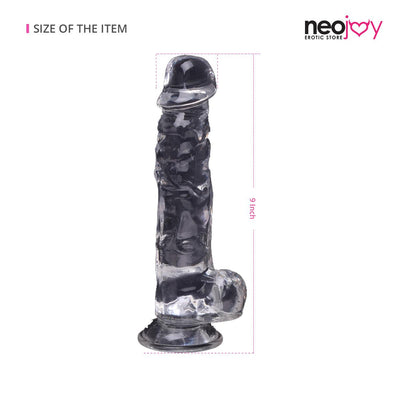 Neojoy - Jelly Dildo - Transparent - 23cm - 9.1 inch