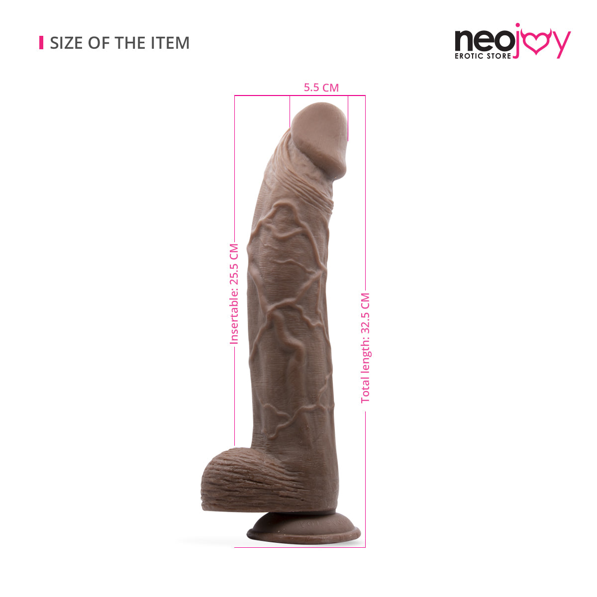 Neojoy 13.6" Monster Dong (Brown)