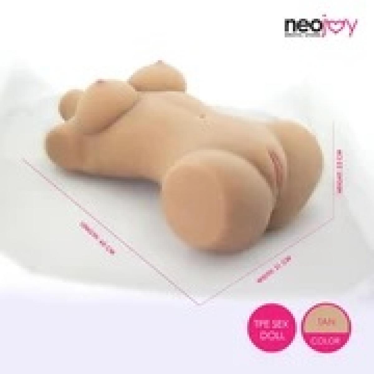 Neojoy Easy Torso With Girlfriend Denise Head - Realistic Sex Doll Torso With Head Connector - Tan - 17kg