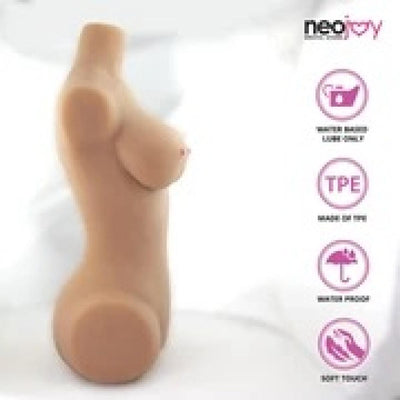 Neojoy Easy Torso With Girlfriend Lorelei Head - Realistic Sex Doll Torso With Head Connector - Tan - 17kg