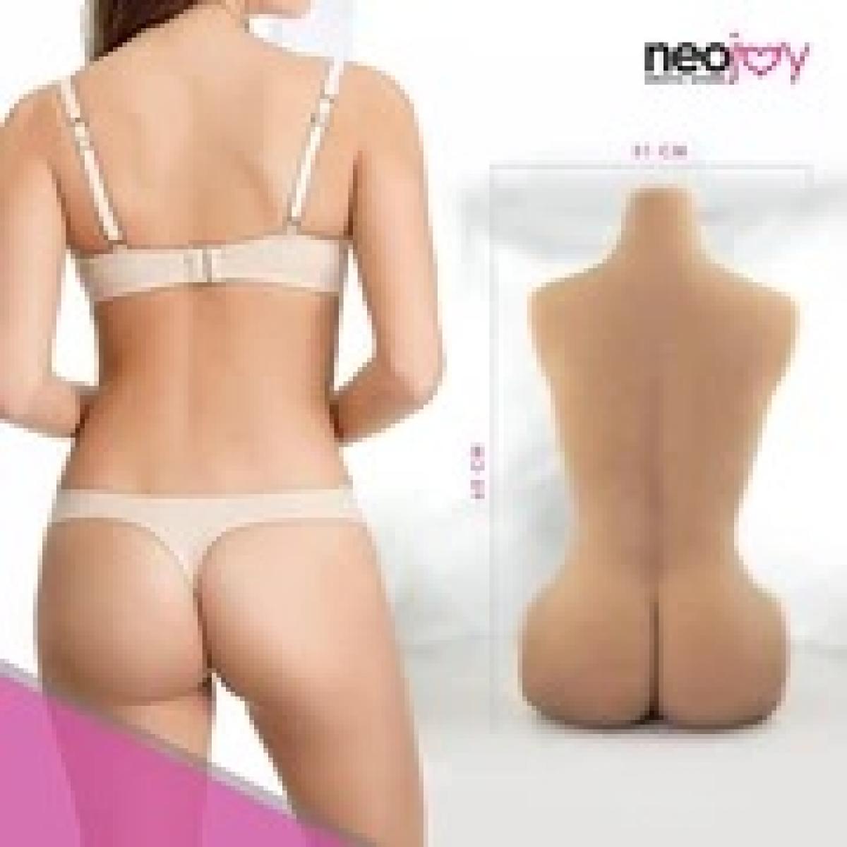 Neojoy Easy Torso With Girlfriend Maddy Head - Realistic Sex Doll Torso With Head Connector - Tan - 17kg