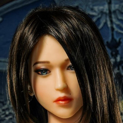 SoulMate Dolls - Silicone Sex Doll Heads - Implanted hair- M16 Compatible -  Light Brown