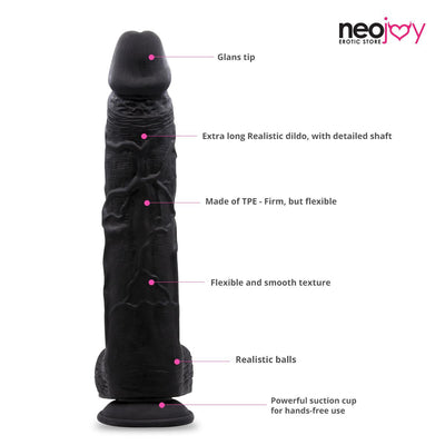 Neojoy Monster Dong Black 34.54cm - 13.6 inch