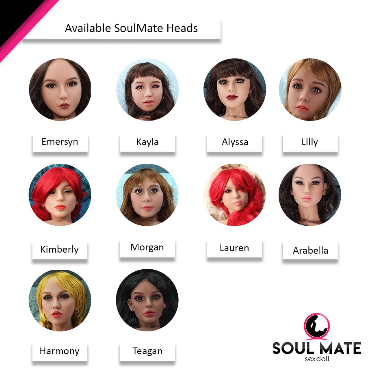 SoulMate Dolls - Morgan Head With Sex Doll Torso - Light Brown