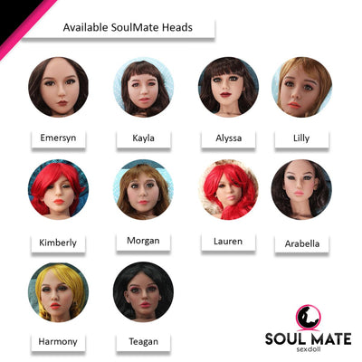 SoulMate Dolls - Teagan Head With Sex Doll Torso - Light Brown