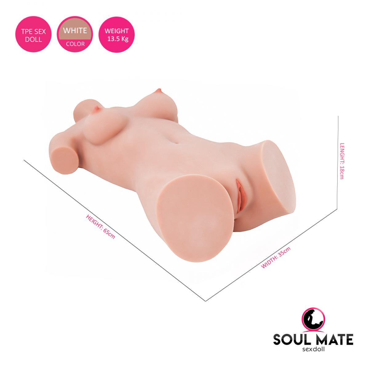 Soulmate Dolls - Arabella Head With Sex Doll Torso - White