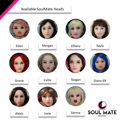 Soulmate Dolls - Ayla Head With Sex Doll Torso - White