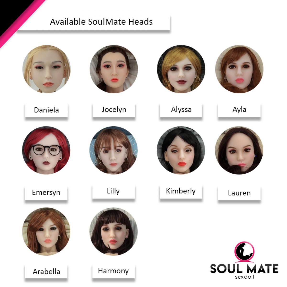 Soulmate Dolls - Elliana Head With Sex Doll Torso - White
