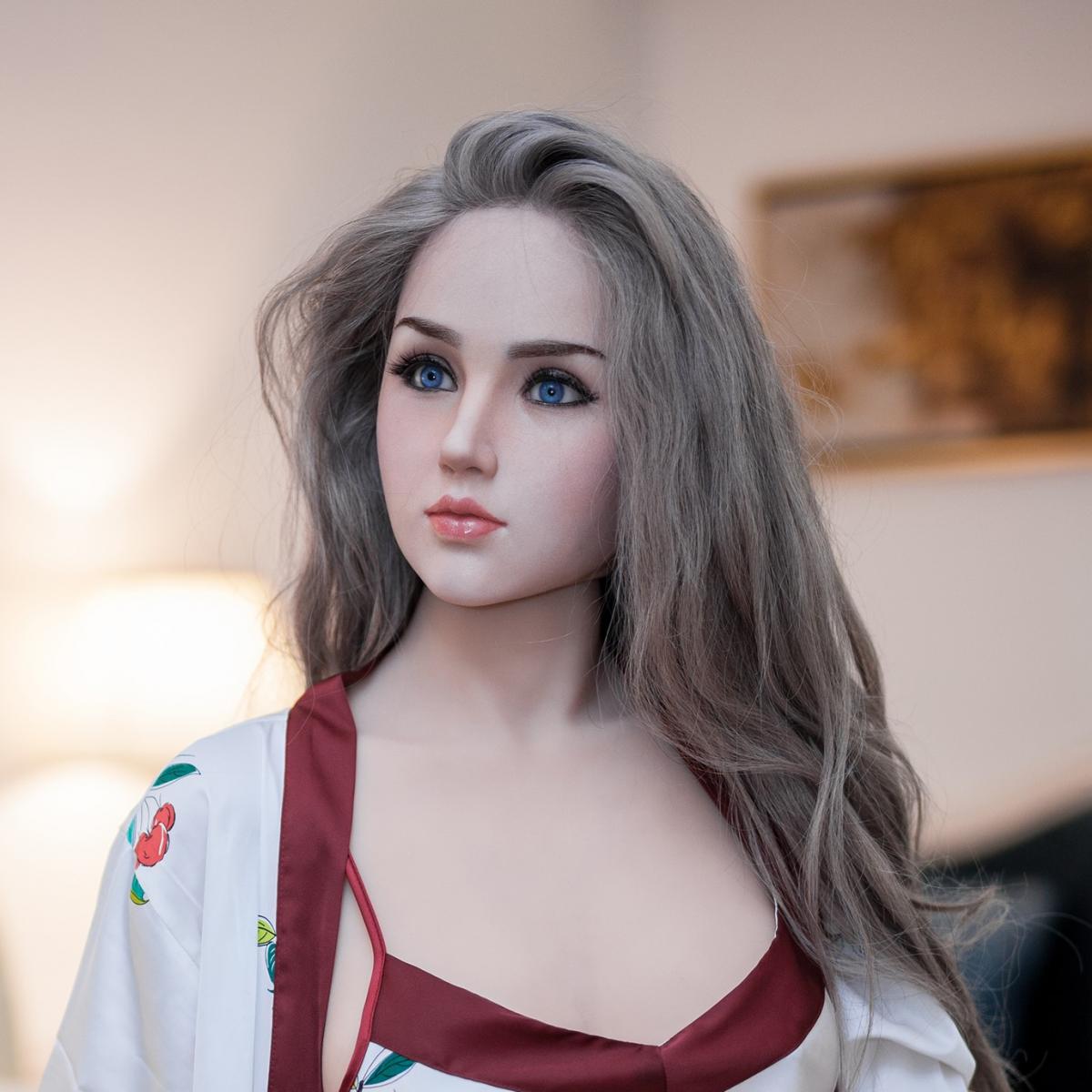 XYDoll - Misa - Silicone Sex Doll Head - Implanted Hair - Natural